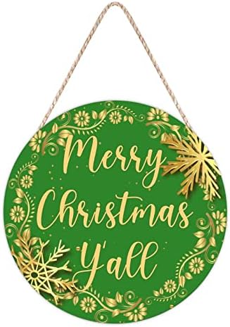 Christmas Gold Wreath Door Hanger Home Decor