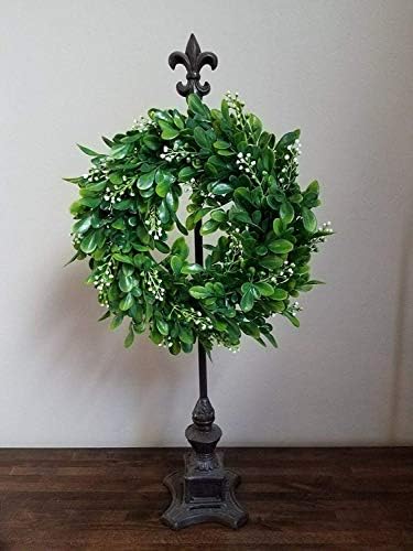LSKYTOP 4 Pcs Artificial Boxwood Wreath 11 Inch