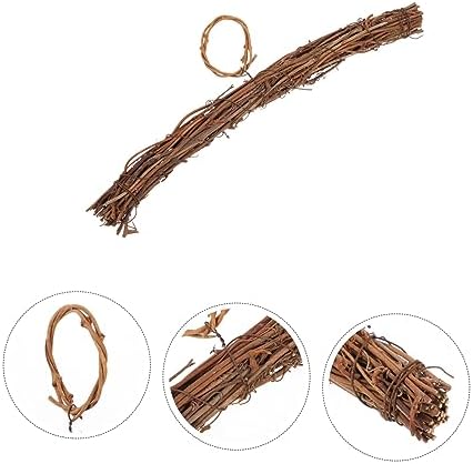 Sosoport Rattan Wreath Hanger Front Door Decor