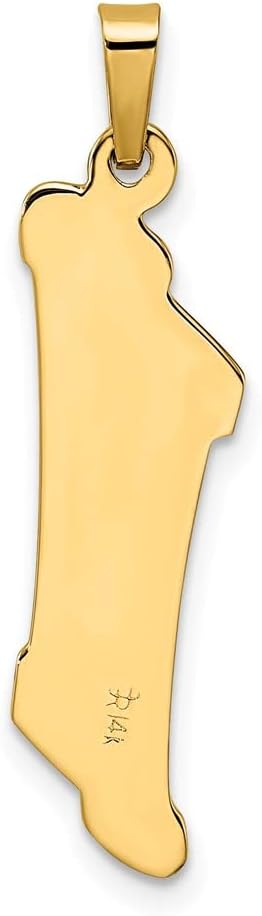 FJC Finejewelers Two Tone Gold Mezuzah Charm 31 x 7 mm
