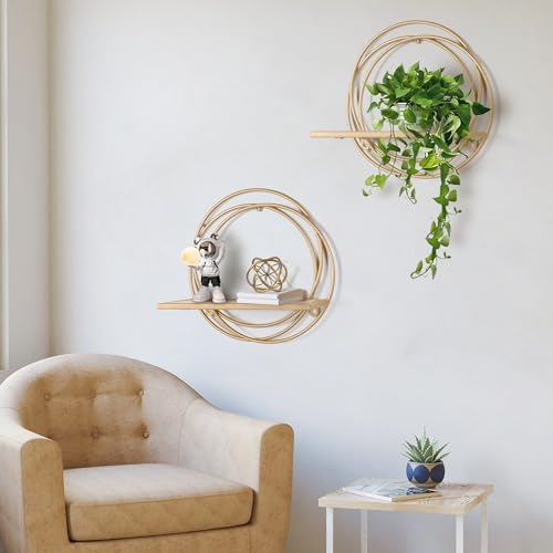 Oakrain Small Floating Shelves Set of 2 Wall Mount