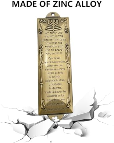 REDYY Door Plaque Spanish Style Antique Metal Mezuzah