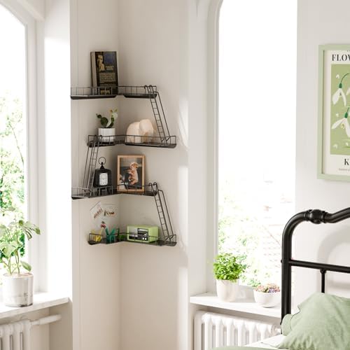 Fire Escape Wall Shelf 4-Tier Modern City Style Black