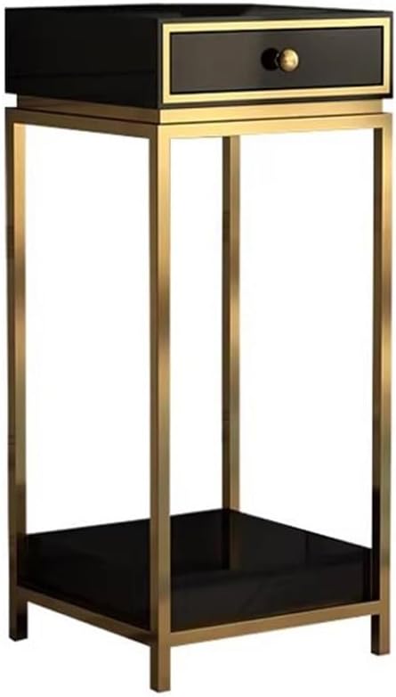 Modern Stainless Steel Bonsai Base Pedestal Stand with Drawer
