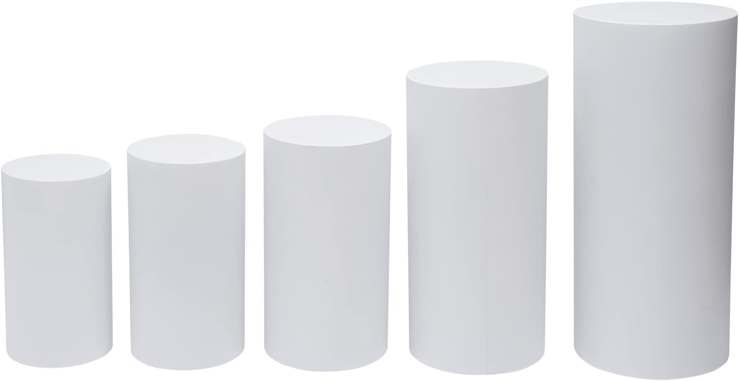 5Pcs Metal Cylinder Stands Wedding Decor Display