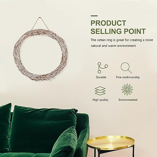 Circle Rattan Wreath DIY Supplies for Home Decor