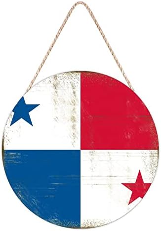 Farmhouse Door Hanger with Panama Flag Design