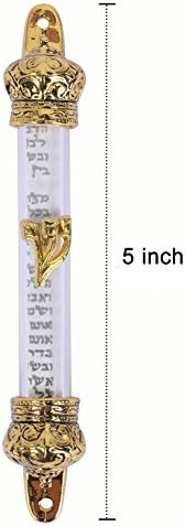 BRTAGG Mezuzah Case with Gold Plated Design