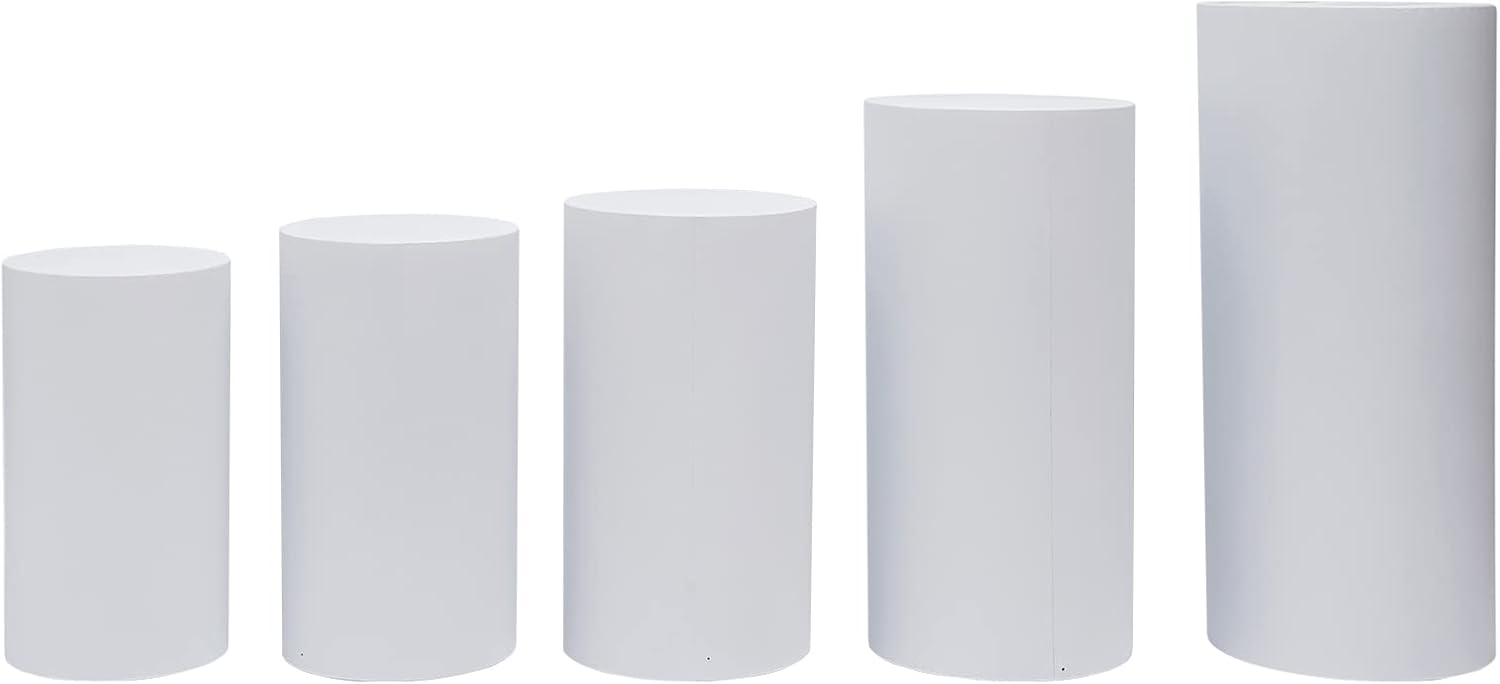 5Pcs Metal Cylinder Stands Wedding Decor Display