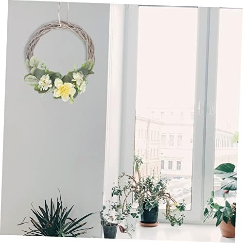 Homoyoyo 2pcs Christmas Wreath Rattan Door Wall Hanging Decor