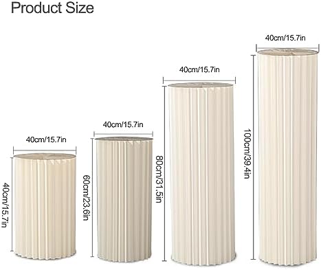 4PCS Foldable Cylinder Pedestal Stands for Parties