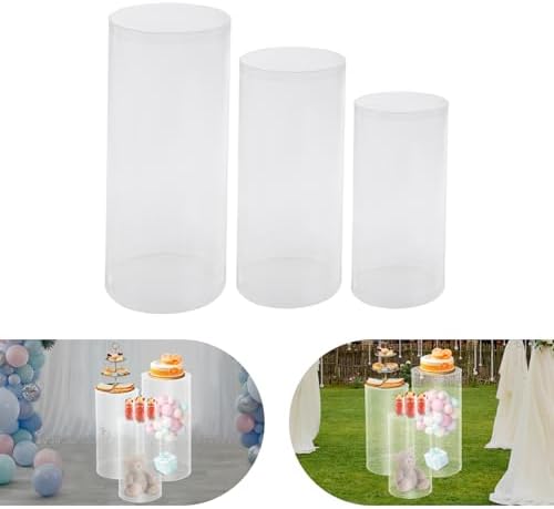 3Pcs Cylinder Stands for Party and Wedding Decor