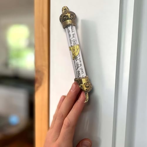 Jewish Mezuzah with Clear Cylinder and Scroll