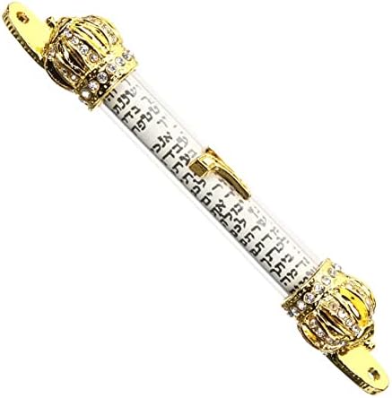 3Pcs Metal Mezuzah for Door with Scroll Decor