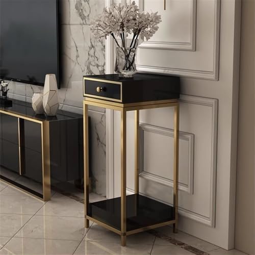 Modern Stainless Steel Bonsai Base Pedestal Stand with Drawer