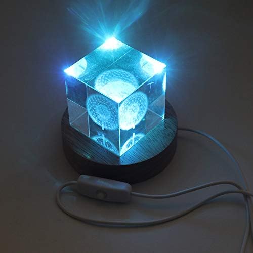 Colorful LED Crystal Display Stand with USB Cable