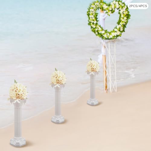White Wedding Roman Column 2pcs Set