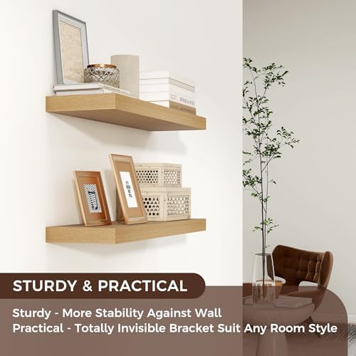 Venusmiles Floating Shelves 2 Pack 24 Inches Wide