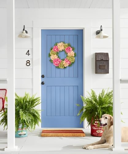 Briful 20 Inch Hydrangea Wreath for Front Door