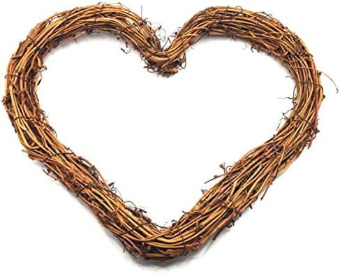 Natural Grapevine Heart Wreath - 12 Inch Decor