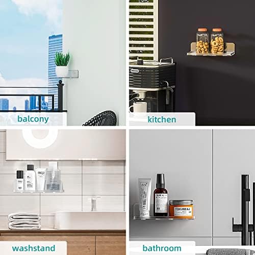 Wall Mount Floating Shelf for Security Camera and Mini Speaker Storage