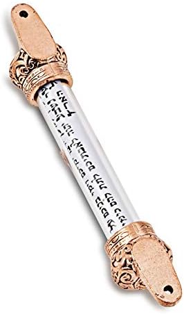 Peer Hastam Red Bronze Crown Mezuzah