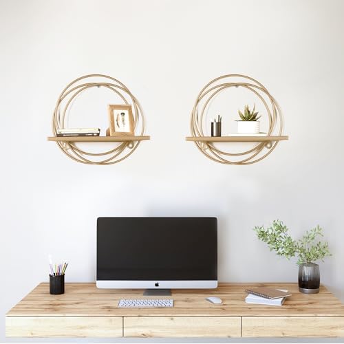 Oakrain Small Floating Shelves Set of 2 Wall Mount