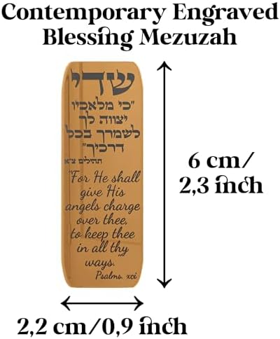 Car Mezuzah with Travelers Prayer Gold
