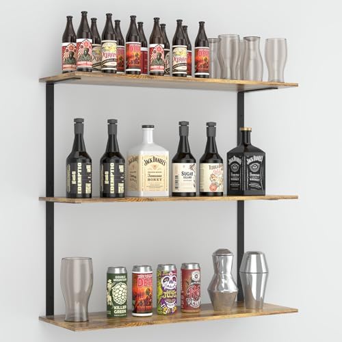 Floating Shelves for Wall 3 Tiers Kitchen Display Shelf
