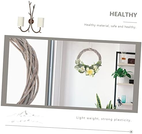 Homoyoyo 2pcs Christmas Wreath Rattan Door Wall Hanging Decor