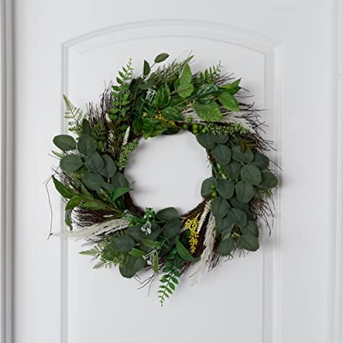 Sweet Anne Eucalyptus Wreath - 22 Inch Artificial Decor