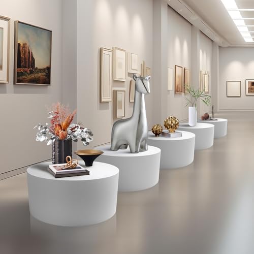 Round Mannequin Display Pedestal Stand White 197x118in