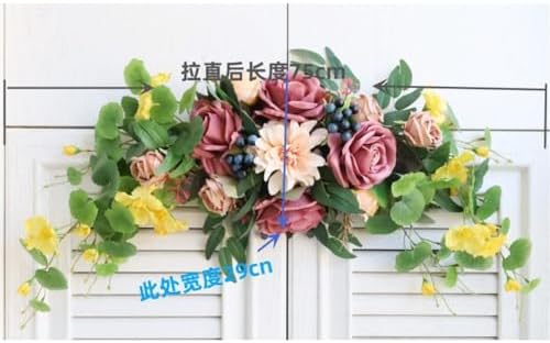 Linglintel Imitation Flower Wreath Wall Hanging Decor