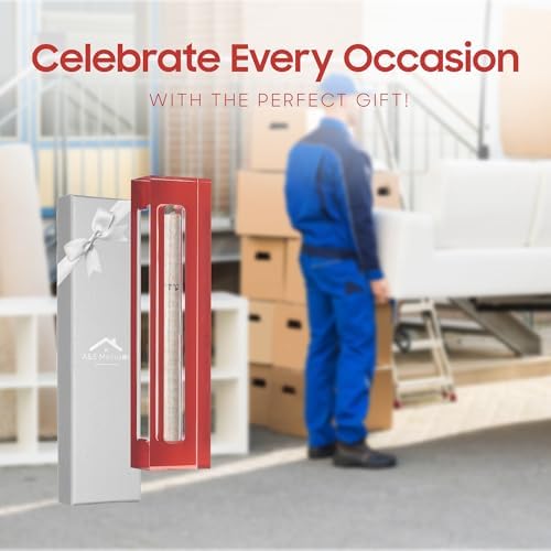 Modern Acrylic Mezuzah Case for Door - Red 6 Inch