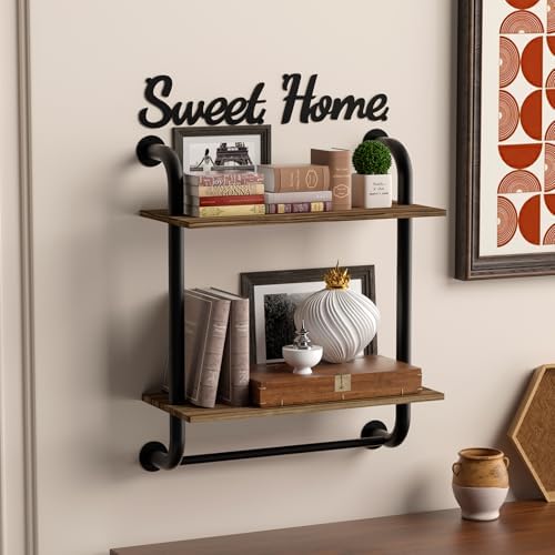 Tinpin 2-Tier Bathroom Floating Shelf Wall Mount 173 Inch