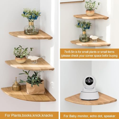 Conamily Corner Shelf Wall Mount Floating 90 Degree