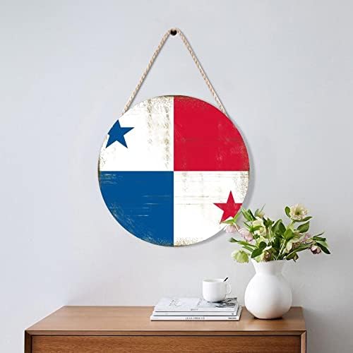 Farmhouse Door Hanger with Panama Flag Design