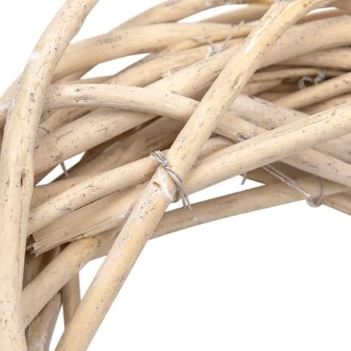 Northlight 12 Inch White Peeled Weeping Willow Artificial Spring Wreath