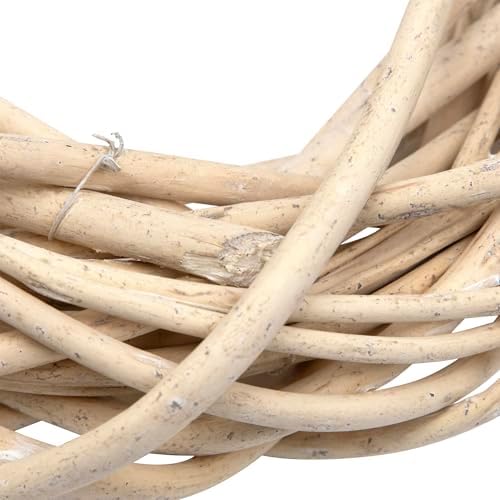 Northlight 12 Inch White Peeled Weeping Willow Artificial Spring Wreath