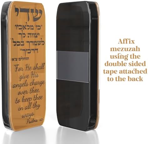 Car Mezuzah with Travelers Prayer Gold