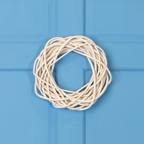 Northlight 12 Inch White Peeled Weeping Willow Artificial Spring Wreath