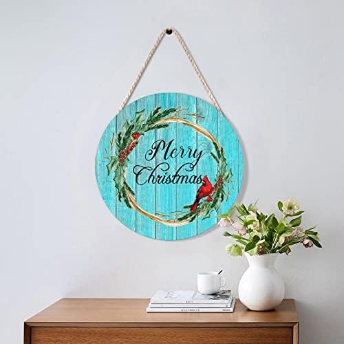 Red Bird Holly Berry Wreath Door Hanger Home Decor