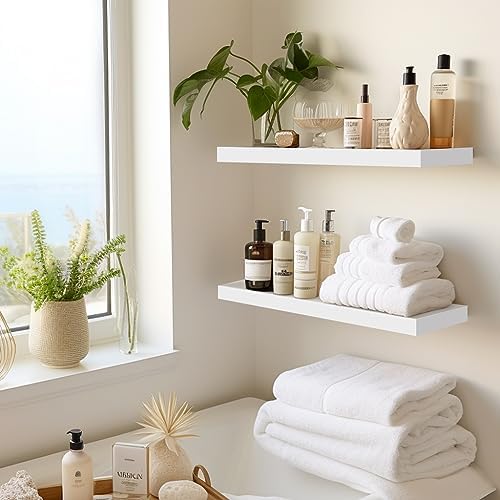 LaVie Home Floating Shelves Set of 3 Modern White