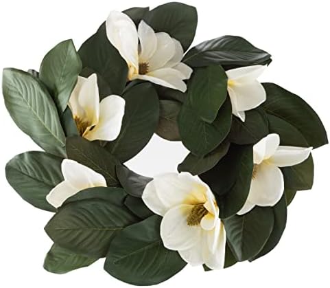 Magnolia Wreath 24 Inch Artificial Spring Door Wreath