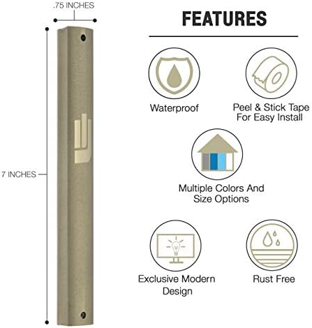 AS Mezuzah Case with Modern Shin Design
