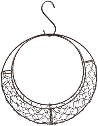 Moobom Wire Wreath Frame Hanger with Hook for Home Garden