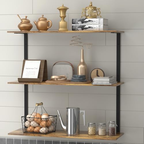Floating Shelves for Wall 3 Tiers Kitchen Display Shelf