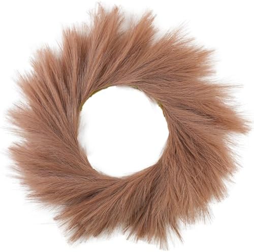 Pampas Grass Wreath 24 Inch Farmhouse Decor Taupe
