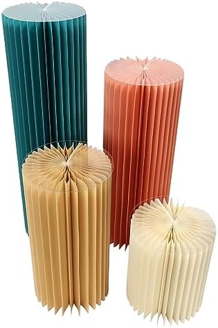 4PCS Light Pink Cylinder Pedestal Stand for Decorations