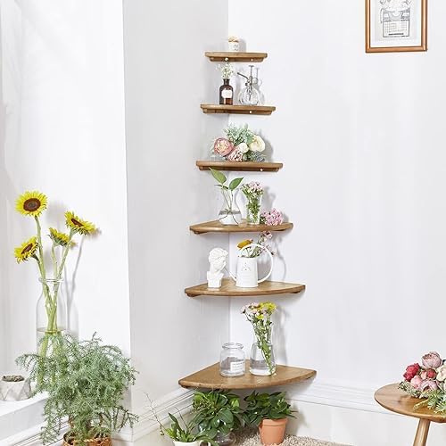 Conamily Corner Shelf Wall Mount Floating 90 Degree